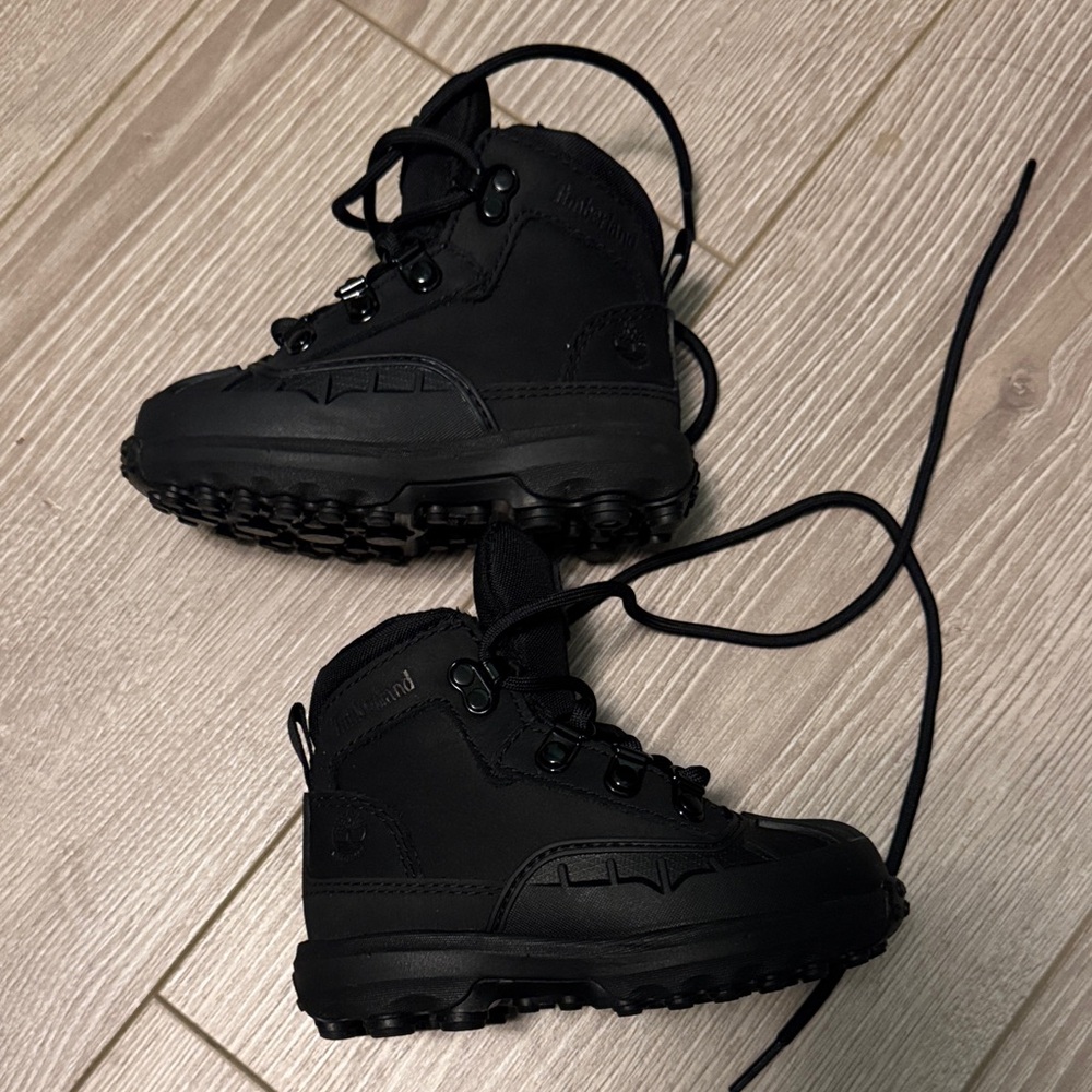 Timberland Kids Black Lace-Up Boots
